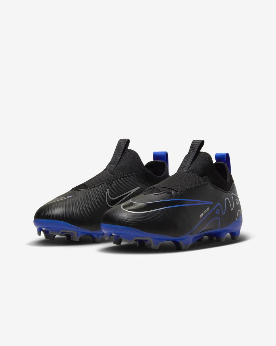 Nike Jr. Mercurial Vapor 15 Academy Black/Hyper Royal/Chrome | Kids Nike First Day Kicks