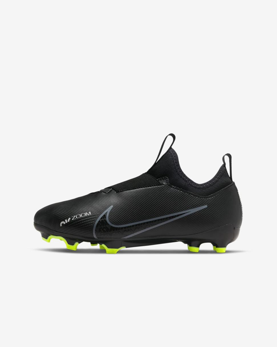 Nike Jr. Mercurial Vapor 15 Academy Black/Summit White/Volt/Dark Smoke Grey | Kids Nike First Day Kicks