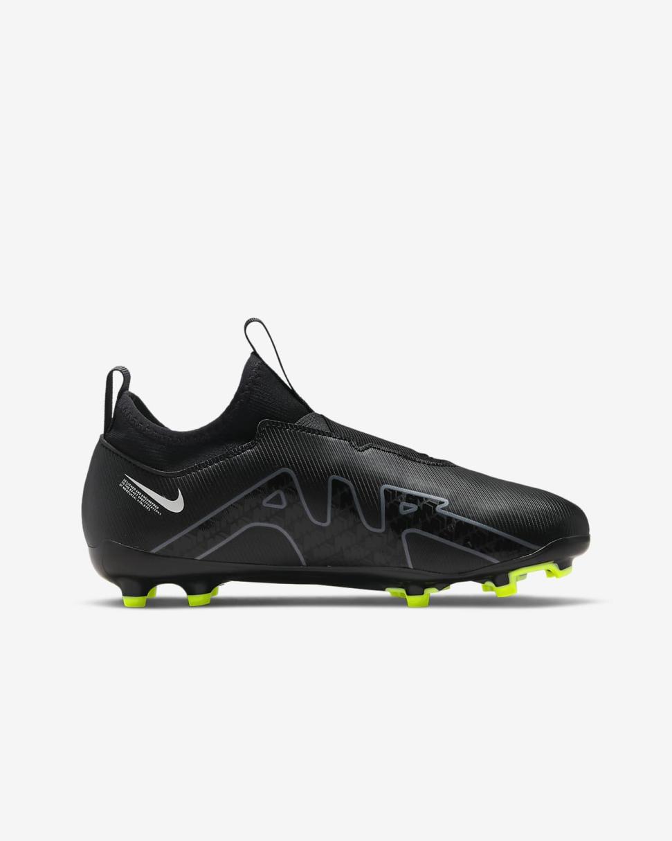 Nike Jr. Mercurial Vapor 15 Academy Black/Summit White/Volt/Dark Smoke Grey | Kids Nike First Day Kicks