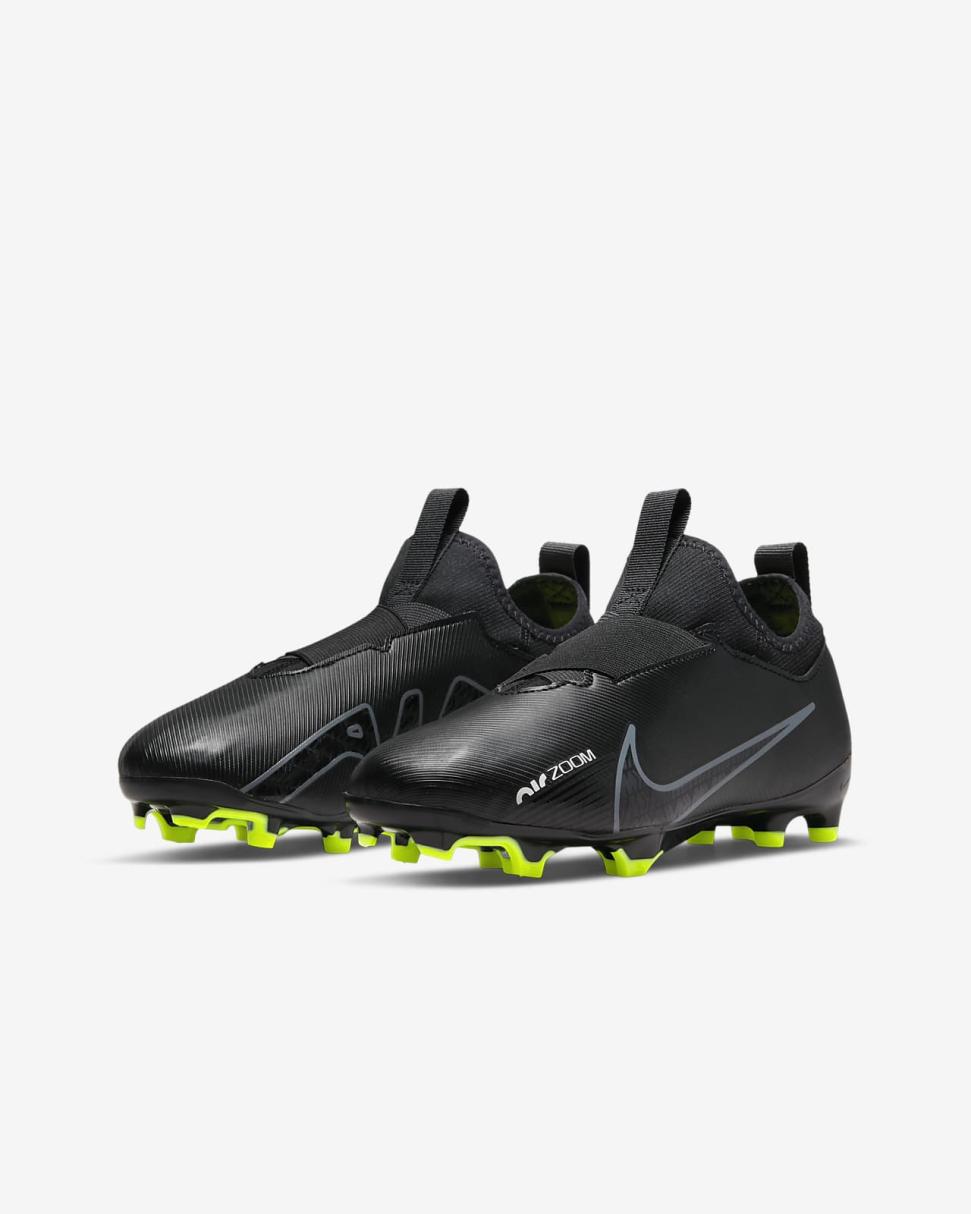 Nike Jr. Mercurial Vapor 15 Academy Black/Summit White/Volt/Dark Smoke Grey | Kids Nike First Day Kicks