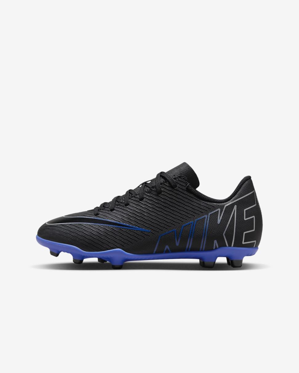 Nike Jr. Mercurial Vapor 15 Club Black/Hyper Royal/Chrome | Kids Nike Soccer