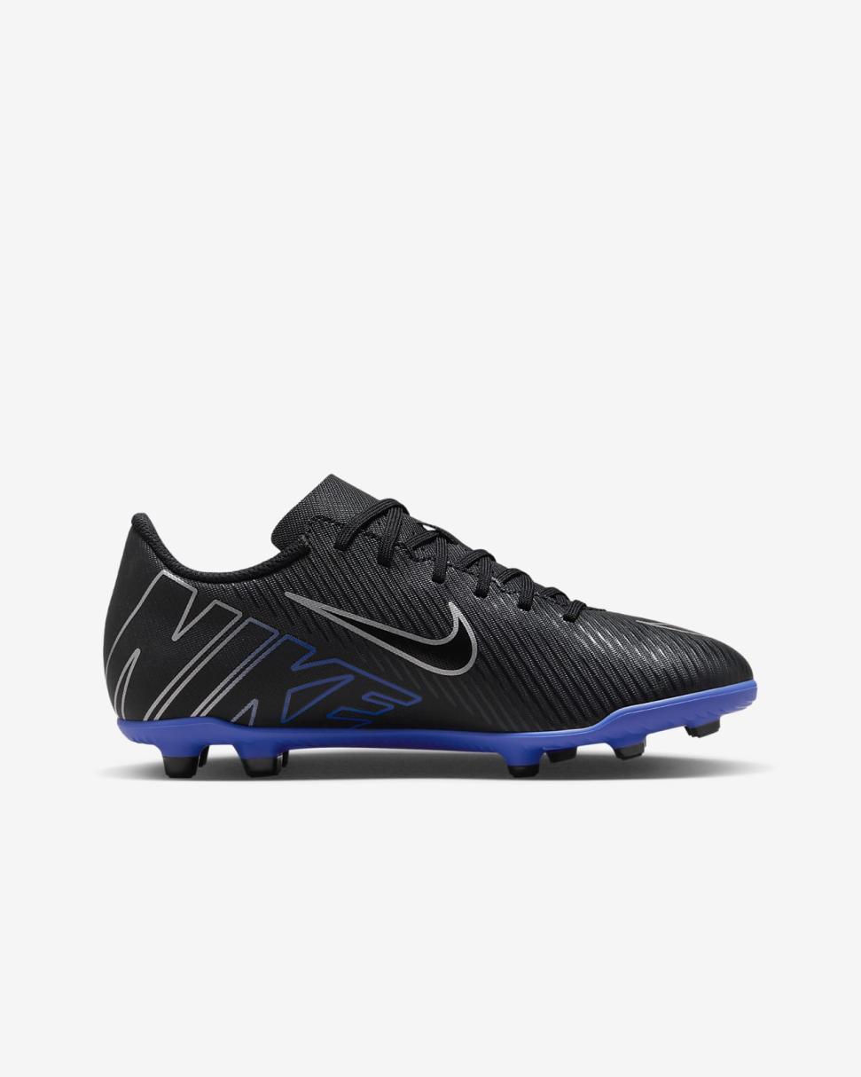 Nike Jr. Mercurial Vapor 15 Club Black/Hyper Royal/Chrome | Kids Nike Soccer