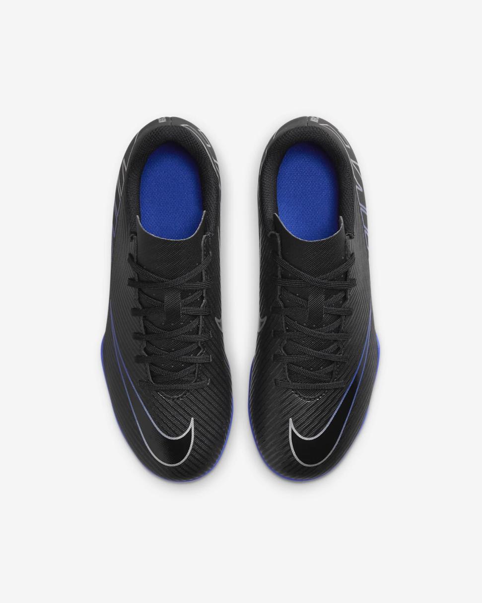 Nike Jr. Mercurial Vapor 15 Club Black/Hyper Royal/Chrome | Kids Nike Soccer