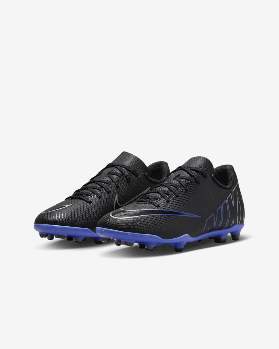 Nike Jr. Mercurial Vapor 15 Club Black/Hyper Royal/Chrome | Kids Nike Soccer
