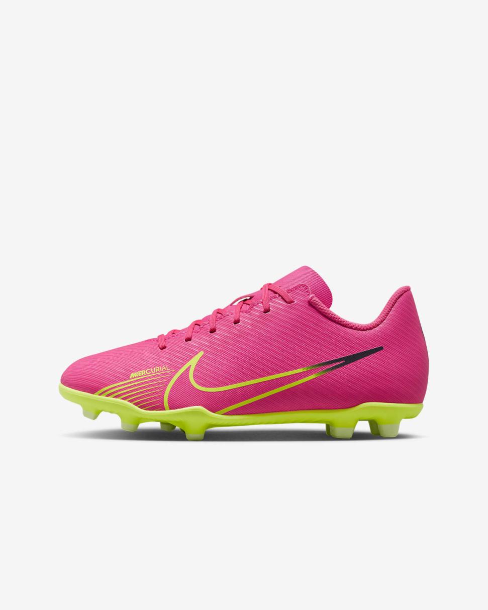 Nike Jr. Mercurial Vapor 15 Club Pink Blast/Gridiron/Volt | Kids Nike Soccer