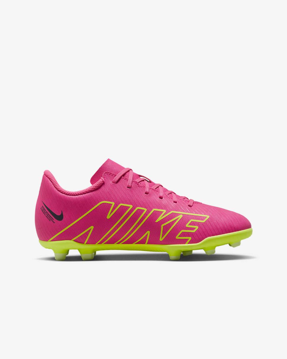 Nike Jr. Mercurial Vapor 15 Club Pink Blast/Gridiron/Volt | Kids Nike Soccer