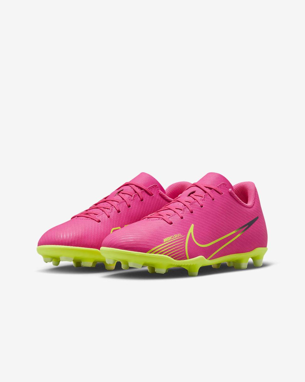 Nike Jr. Mercurial Vapor 15 Club Pink Blast/Gridiron/Volt | Kids Nike Soccer