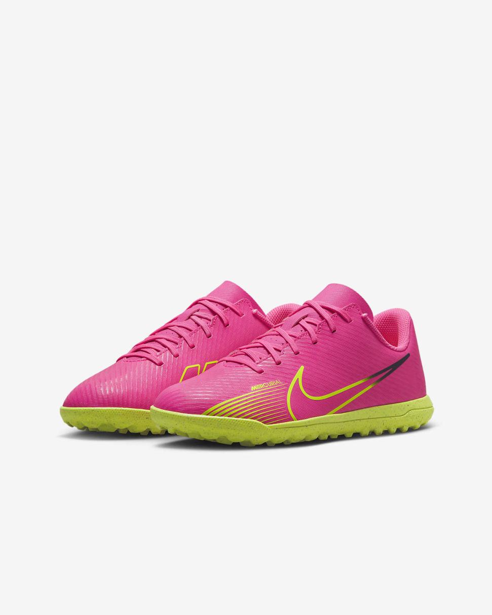 Nike Jr. Mercurial Vapor 15 Club Pink Blast/Gridiron/Volt | Kids Nike Soccer
