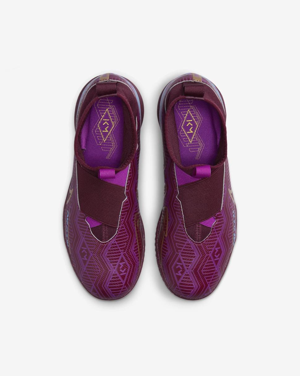Nike Jr. Mercurial Zoom Superfly 9 Academy KM IC Dark Beetroot/University Blue/Vivid Purple/Metallic Vivid Gold | Kids Nike Soccer