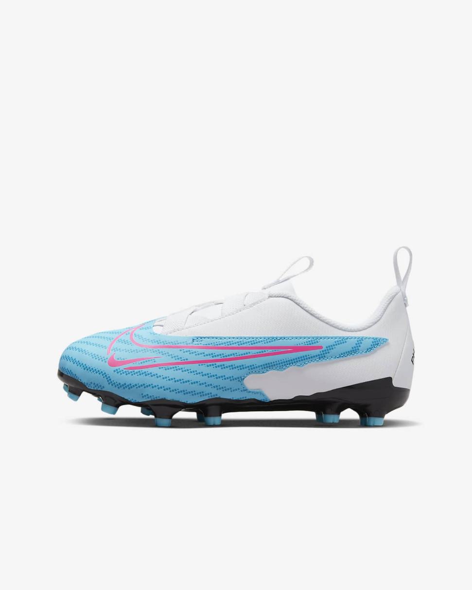 Nike Jr. Phantom GX Academy Baltic Blue/White/Laser Blue/Pink Blast | Kids Nike Soccer