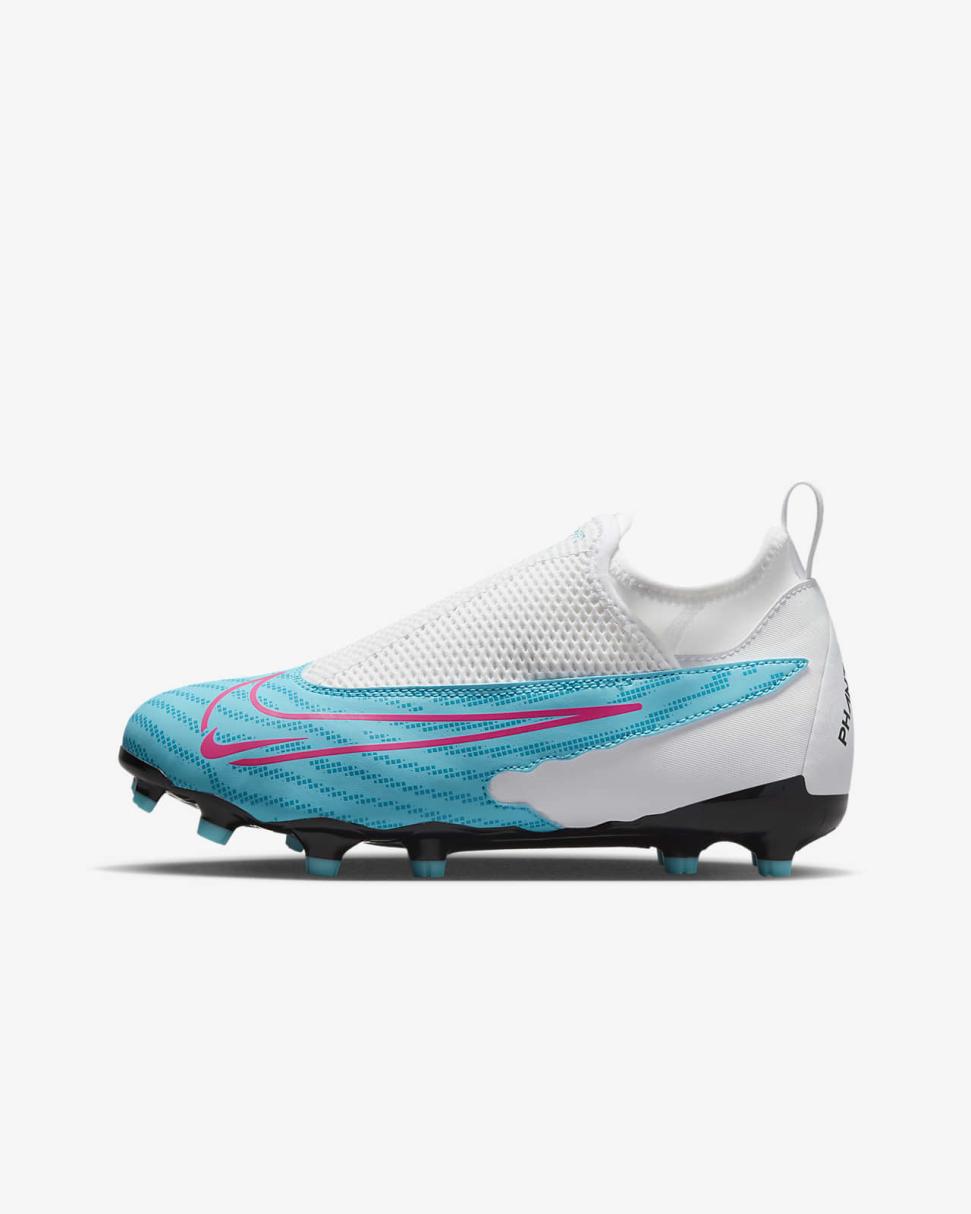 Nike Jr. Phantom GX Academy Baltic Blue/White/Laser Blue/Pink Blast | Kids Nike Soccer