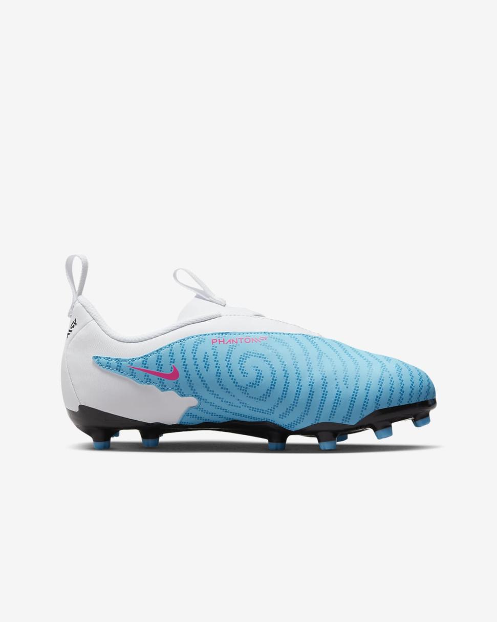 Nike Jr. Phantom GX Academy Baltic Blue/White/Laser Blue/Pink Blast | Kids Nike Soccer