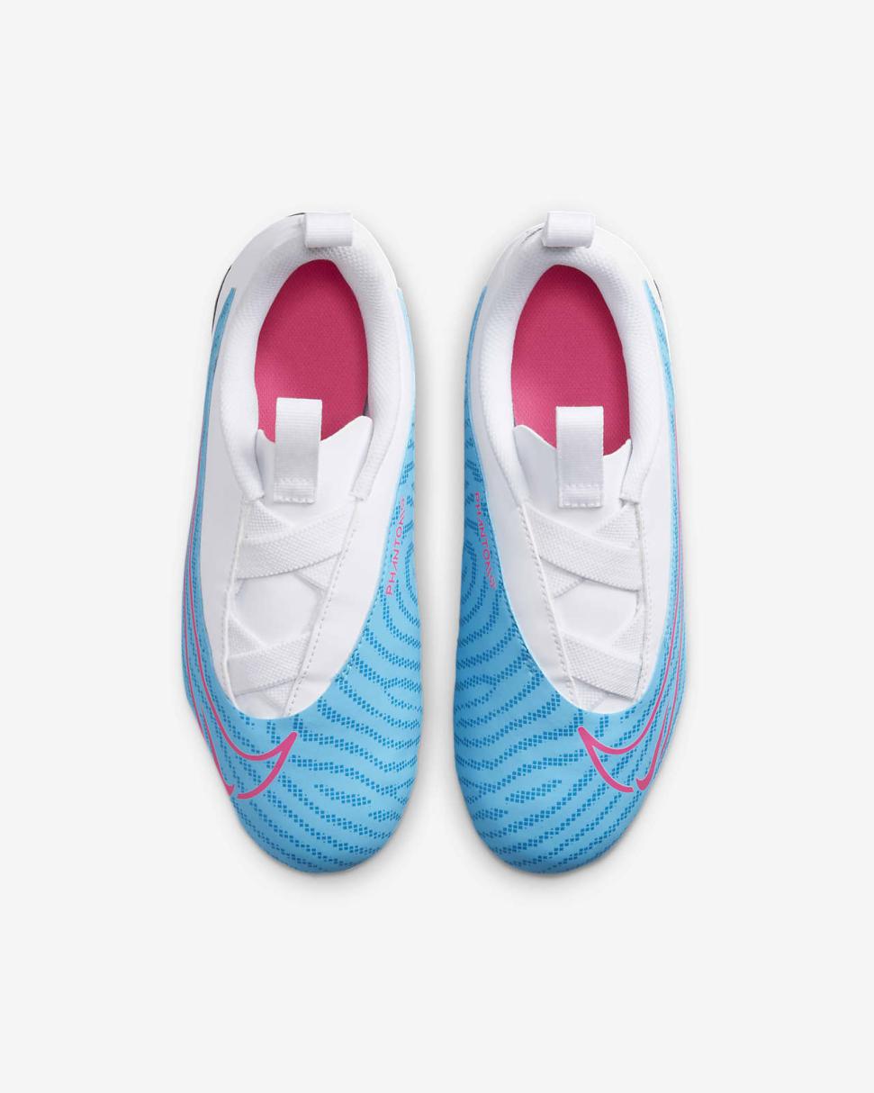 Nike Jr. Phantom GX Academy Baltic Blue/White/Laser Blue/Pink Blast | Kids Nike Soccer