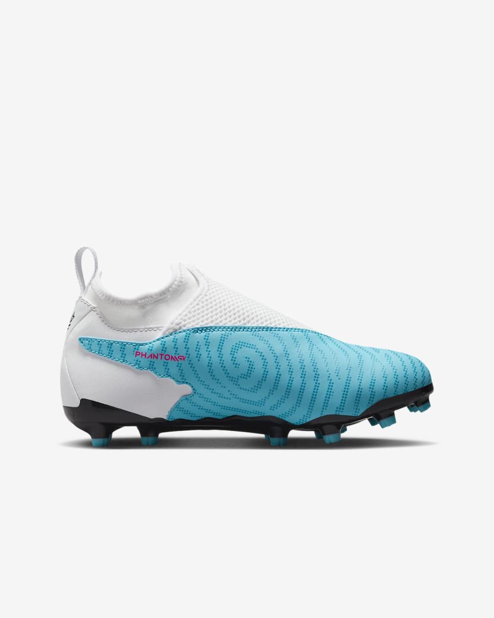 Nike Jr. Phantom GX Academy Baltic Blue/White/Laser Blue/Pink Blast | Kids Nike Soccer