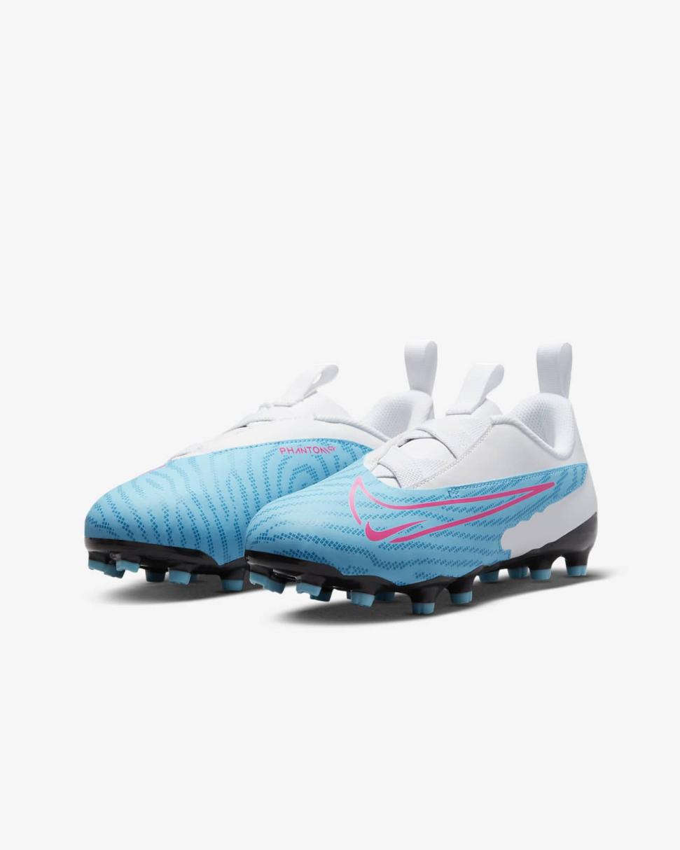 Nike Jr. Phantom GX Academy Baltic Blue/White/Laser Blue/Pink Blast | Kids Nike Soccer