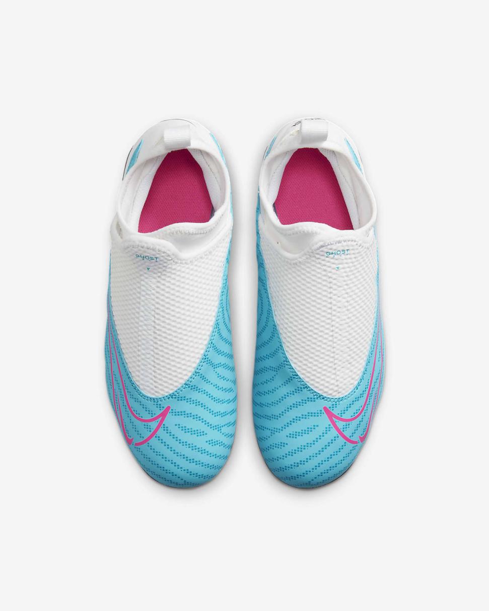 Nike Jr. Phantom GX Academy Baltic Blue/White/Laser Blue/Pink Blast | Kids Nike Soccer