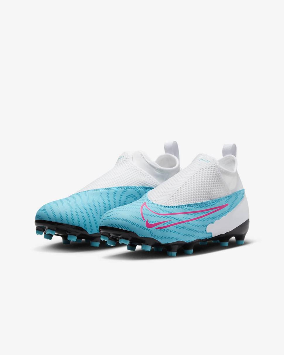 Nike Jr. Phantom GX Academy Baltic Blue/White/Laser Blue/Pink Blast | Kids Nike Soccer