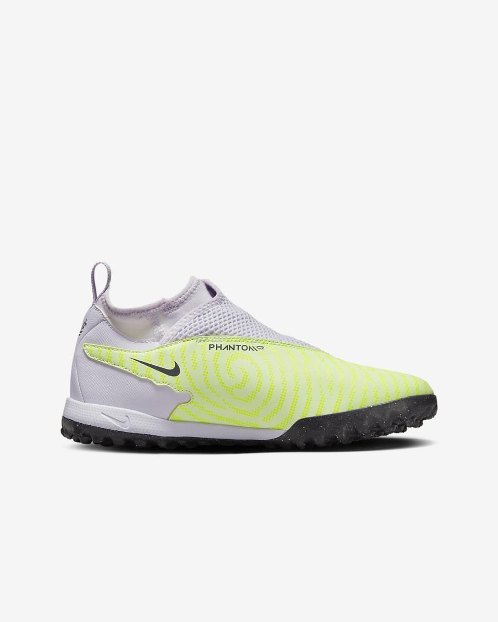 Nike Jr. Phantom GX Academy Barely Volt/Barely Grape/Gridiron | Kids Nike Soccer