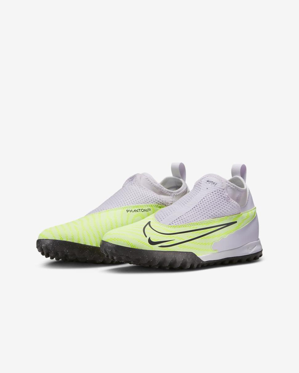 Nike Jr. Phantom GX Academy Barely Volt/Barely Grape/Gridiron | Kids Nike Soccer