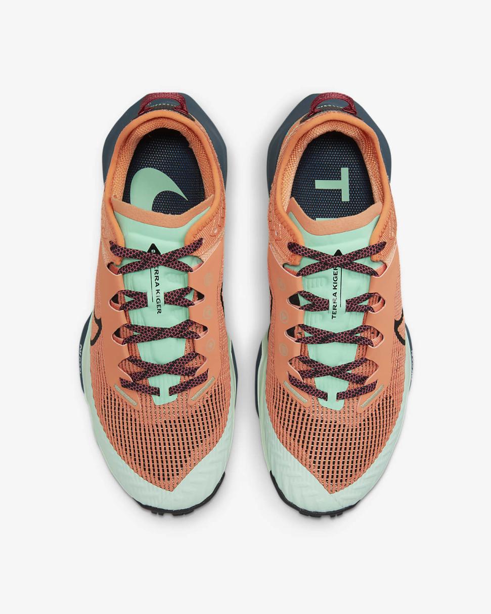 Nike Kiger 8 Orange Trance/Mint Foam/Mineral Slate/Black | Womens Nike Running