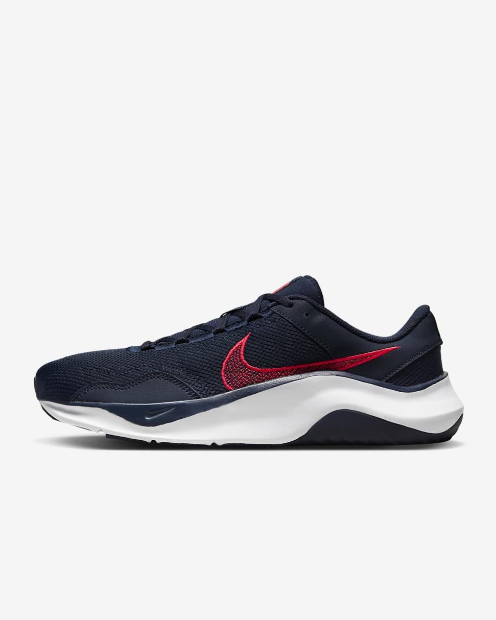 Nike Legend Essential 3 Next Nature Obsidian/Obsidian/Bright Crimson | Mens Nike Training & Gym