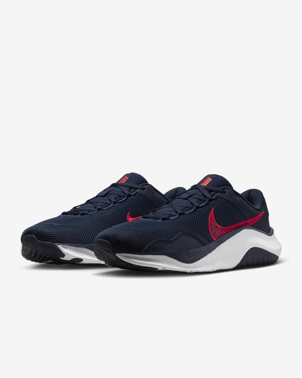 Nike Legend Essential 3 Next Nature Obsidian/Obsidian/Bright Crimson | Mens Nike Training & Gym