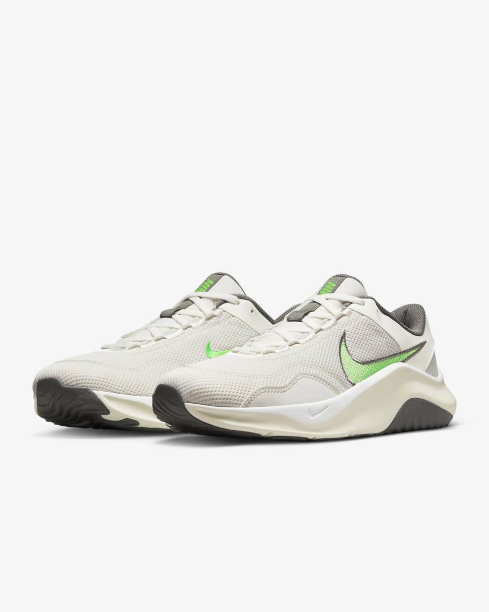 Nike Legend Essential 3 Next Nature Phantom/Flat Pewter/Sail/Green Strike | Mens Nike Training & Gym