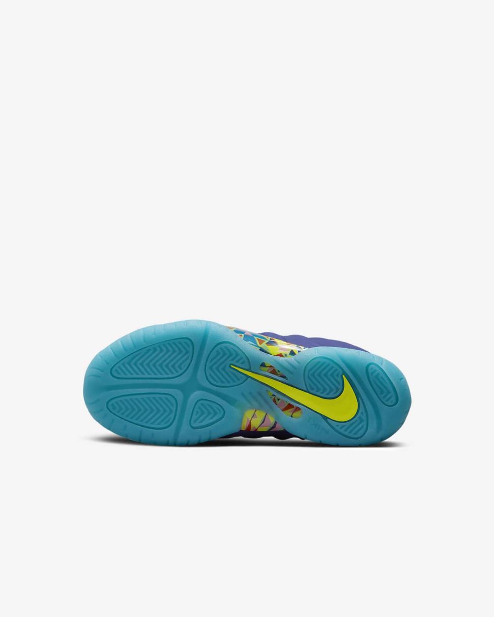 Nike Little Posite One ASW Deep Royal Blue/Game Royal/Pink Glow/Opti Yellow | Kids Nike Lifestyle