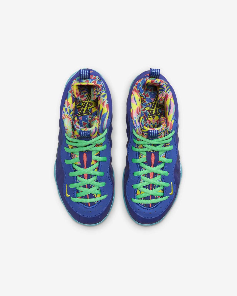 Nike Little Posite One ASW Deep Royal Blue/Game Royal/Pink Glow/Opti Yellow | Kids Nike Lifestyle