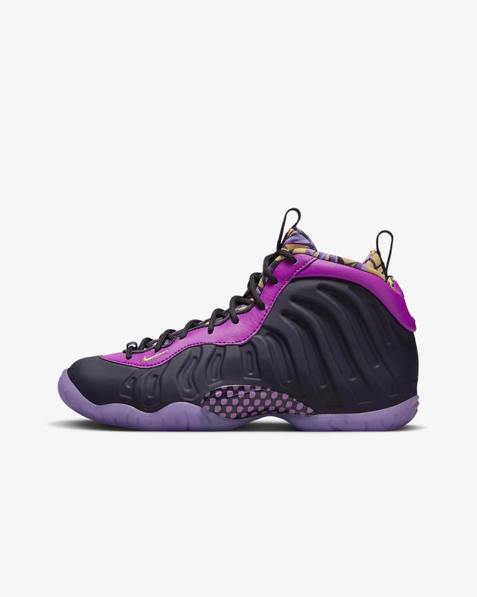 Nike Little Posite One Cave Purple/Vivid Purple/Black/Saturn Gold | Kids Nike Lifestyle