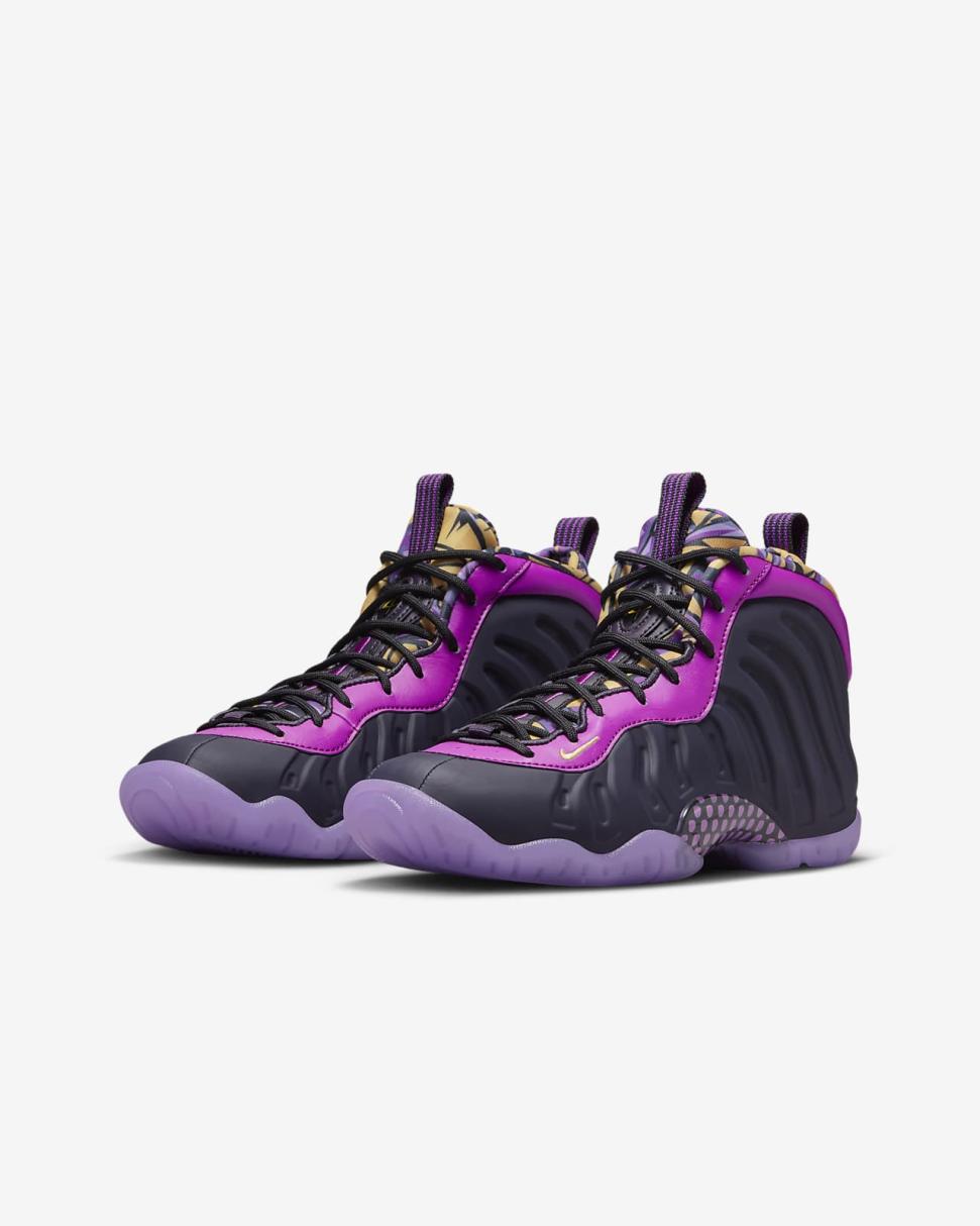 Nike Little Posite One Cave Purple/Vivid Purple/Black/Saturn Gold | Kids Nike Lifestyle