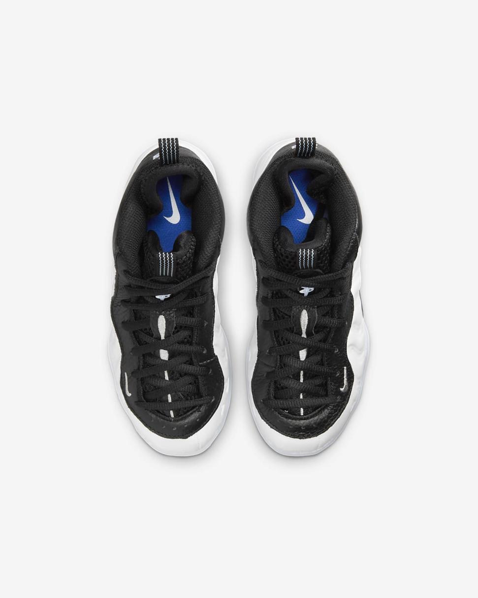 Nike Little Posite One White/Black/Cobalt Bliss/Metallic Silver | Kids Nike Lifestyle