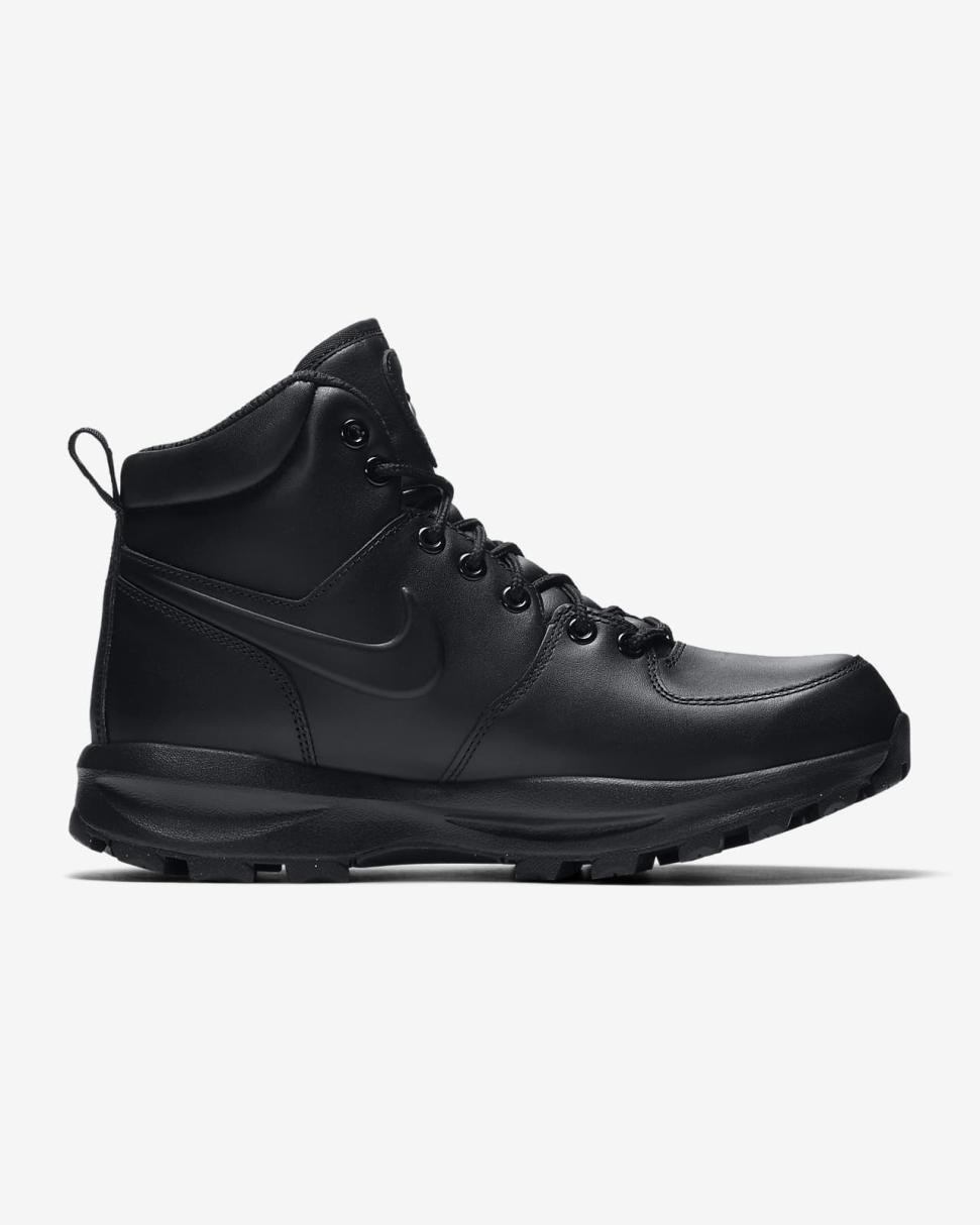 Nike Manoa Leather Black/Black/Black | Mens Nike Lifestyle