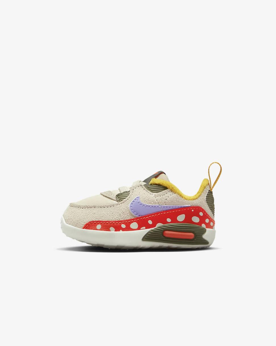 Nike Max 90 SE Pearl White/Bright Crimson/Summit White/Light Thistle | Kids Nike Air Max