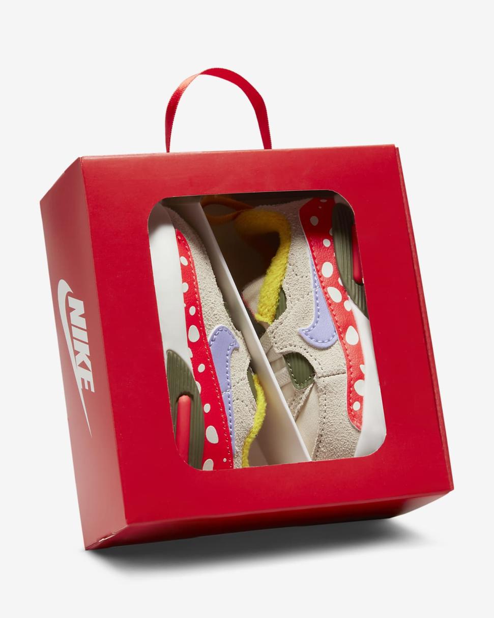 Nike Max 90 SE Pearl White/Bright Crimson/Summit White/Light Thistle | Kids Nike Air Max