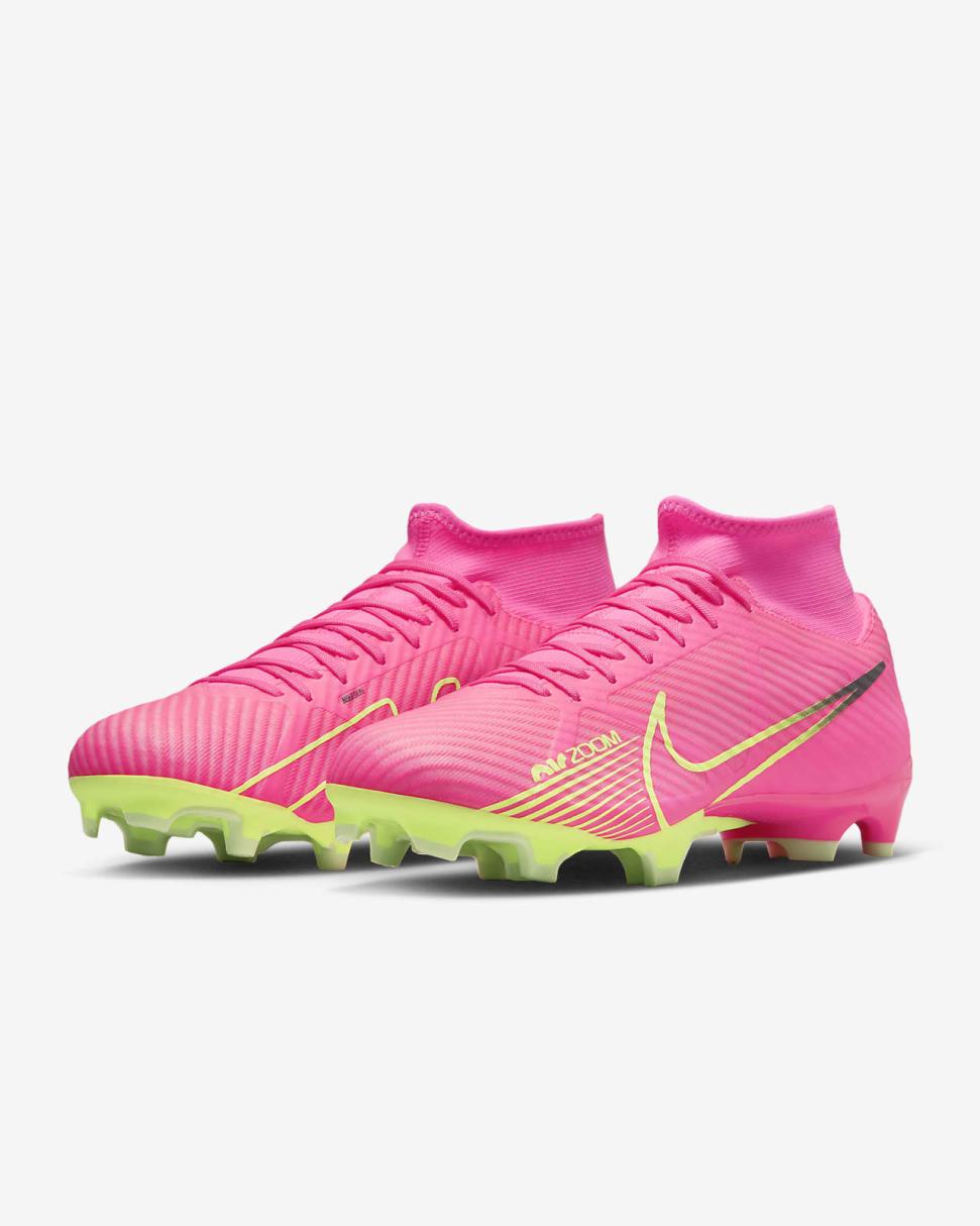 Nike Mercurial Superfly 9 Academy Pink Blast/Gridiron/Volt | Mens Nike Soccer