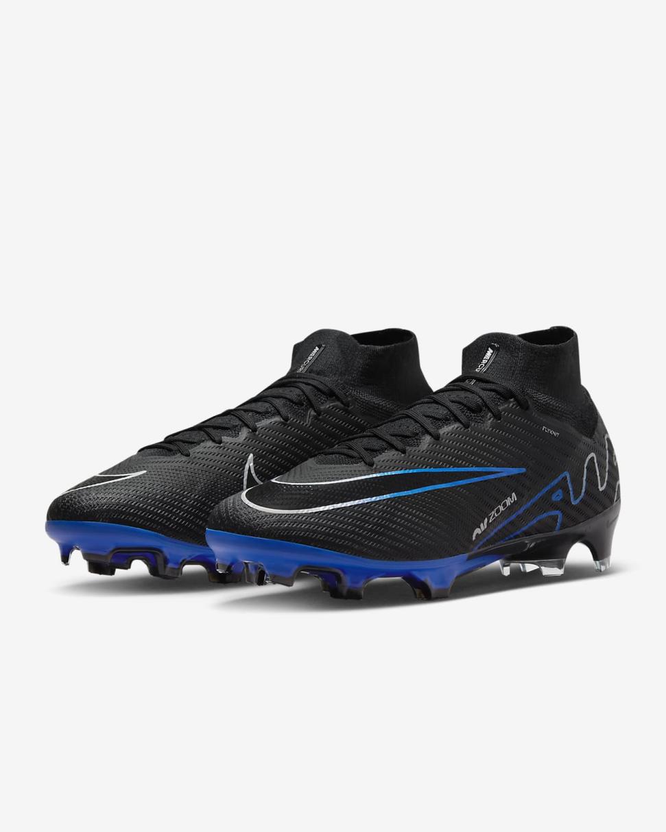 Nike Mercurial Superfly 9 Elite Black/Hyper Royal/Chrome | Mens Nike Soccer