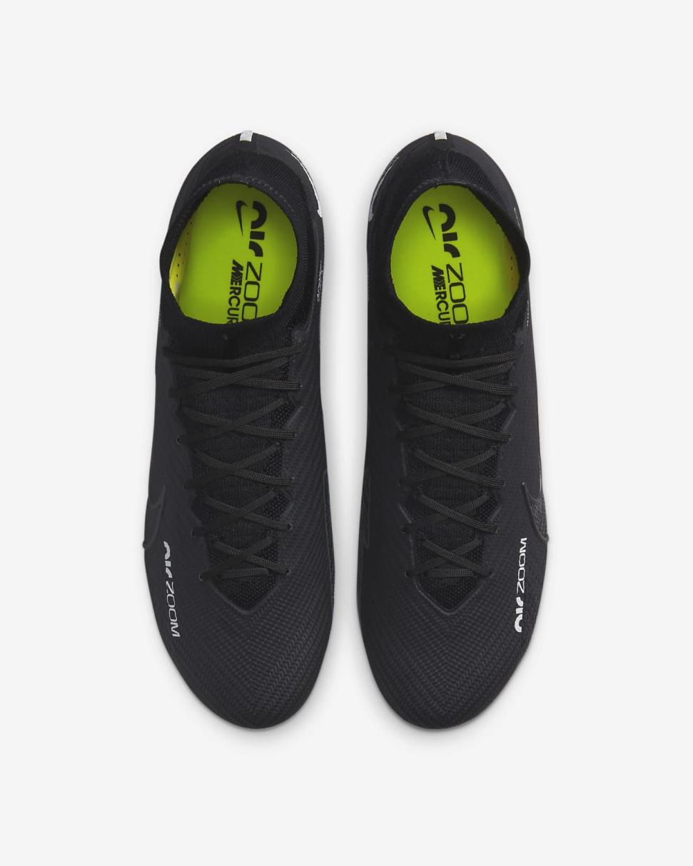 Nike Mercurial Superfly 9 Elite Black/Summit White/Volt/Dark Smoke Grey | Mens Nike Soccer