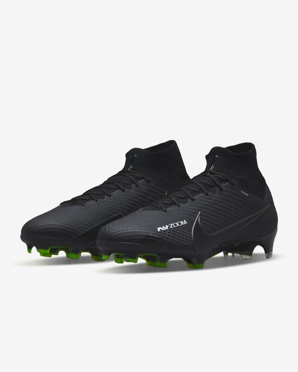 Nike Mercurial Superfly 9 Elite Black/Summit White/Volt/Dark Smoke Grey | Mens Nike Soccer