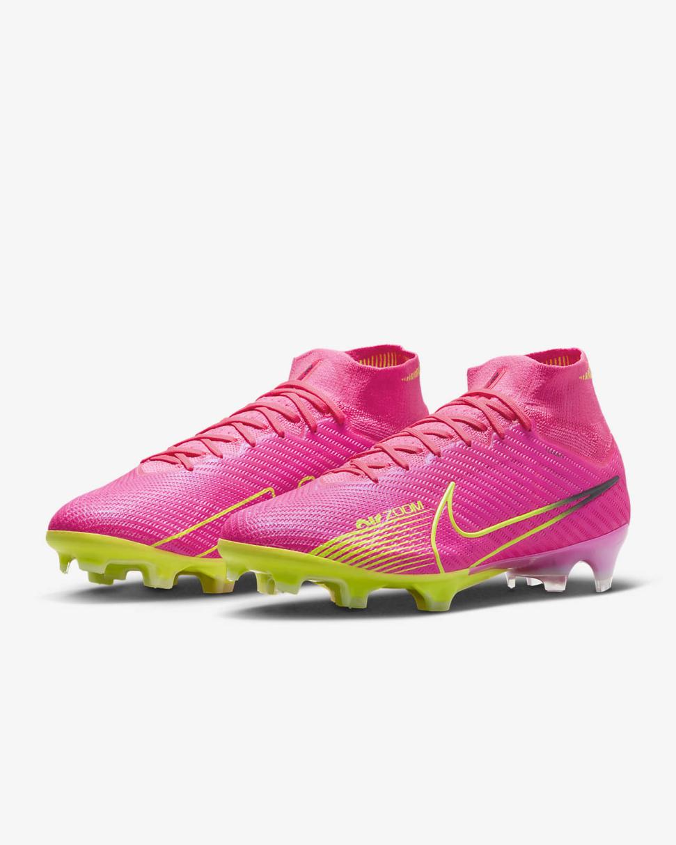 Nike Mercurial Superfly 9 Elite Pink Blast/Gridiron/Volt | Mens Nike Soccer