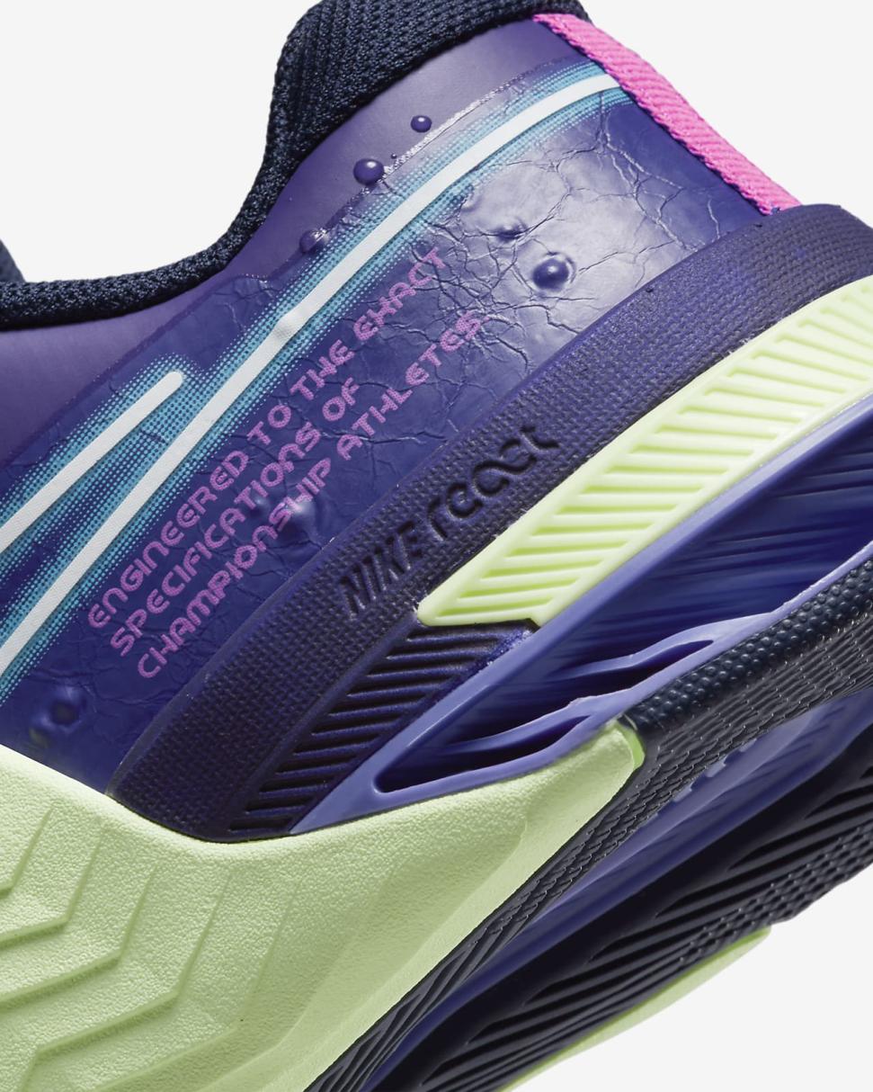 Nike Metcon 8 AMP Deep Purple/Barely Volt/Blackened Blue/Baltic Blue | Womens Nike Training & Gym