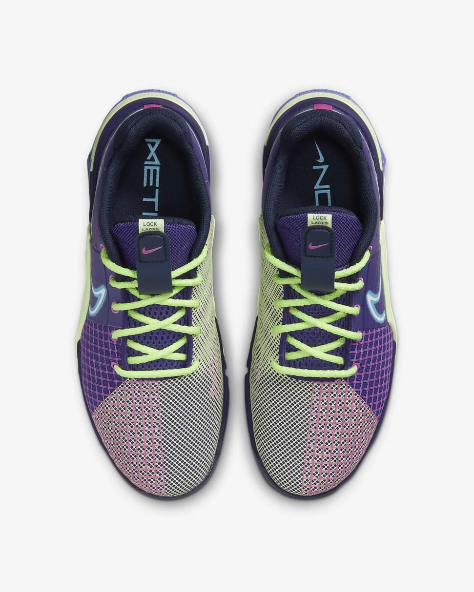 Nike Metcon 8 AMP Deep Purple/Barely Volt/Blackened Blue/Baltic Blue | Womens Nike Training & Gym