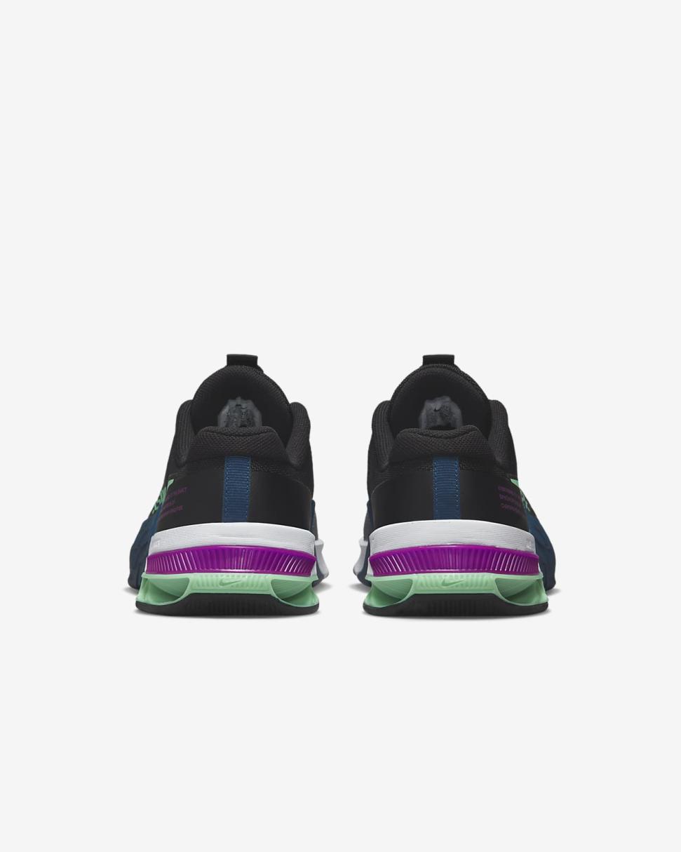 Nike Metcon 8 Black/Valerian Blue/Vivid Purple/Green Glow | Womens Nike Training & Gym