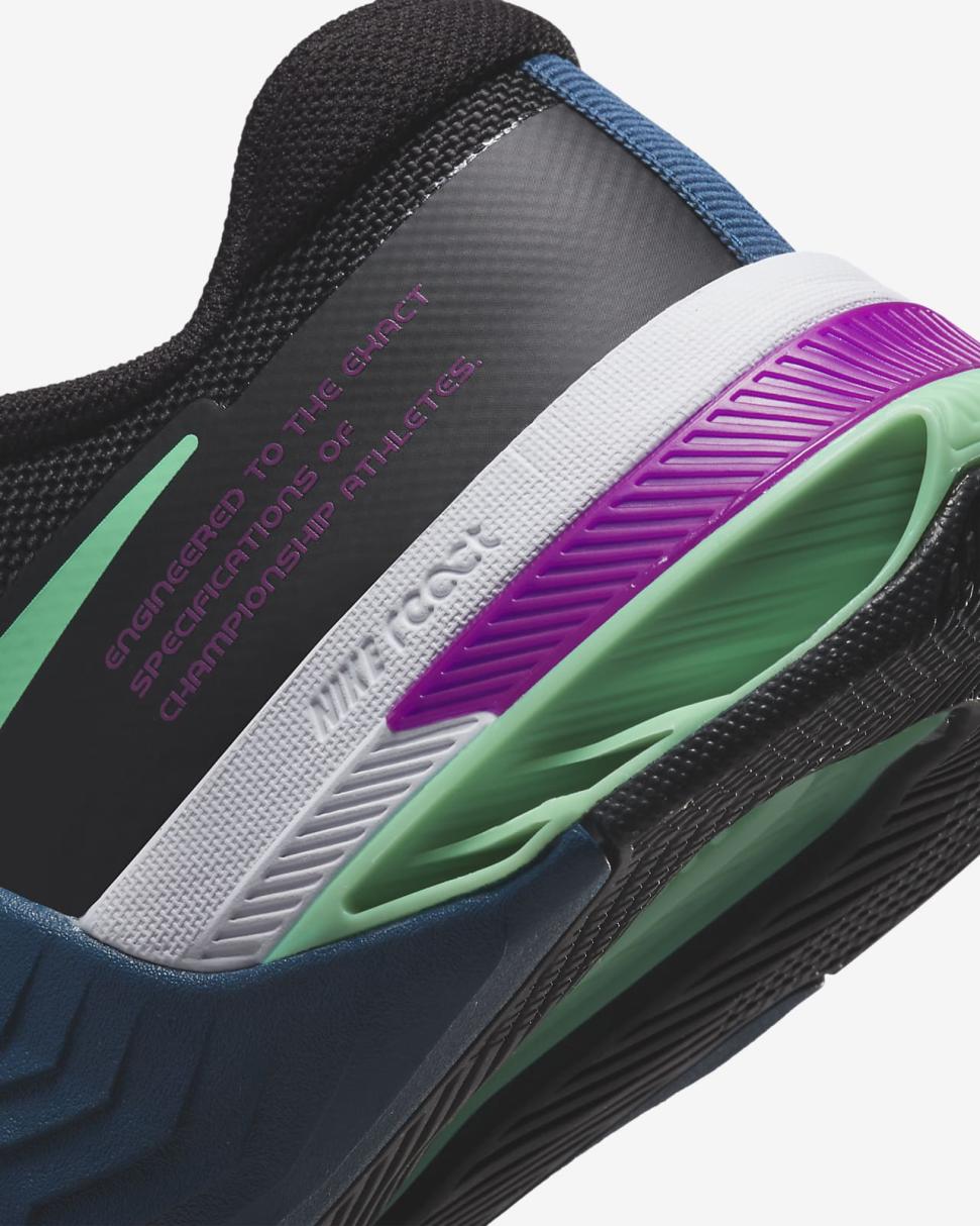 Nike Metcon 8 Black/Valerian Blue/Vivid Purple/Green Glow | Womens Nike Training & Gym