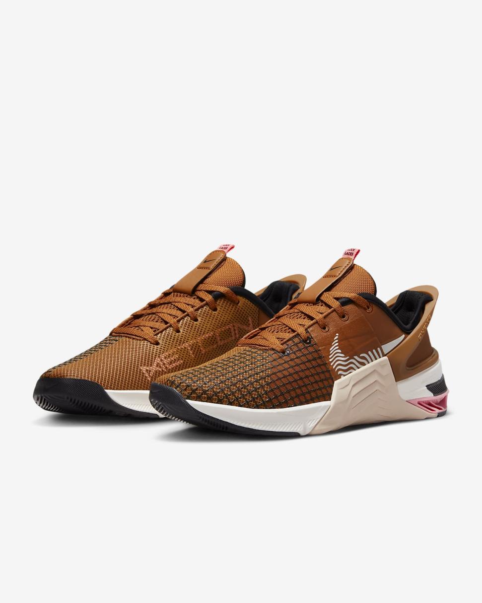Nike Metcon 8 FlyEase Dark Russet/Sanddrift/Coral Chalk/Sail | Womens Nike Training & Gym