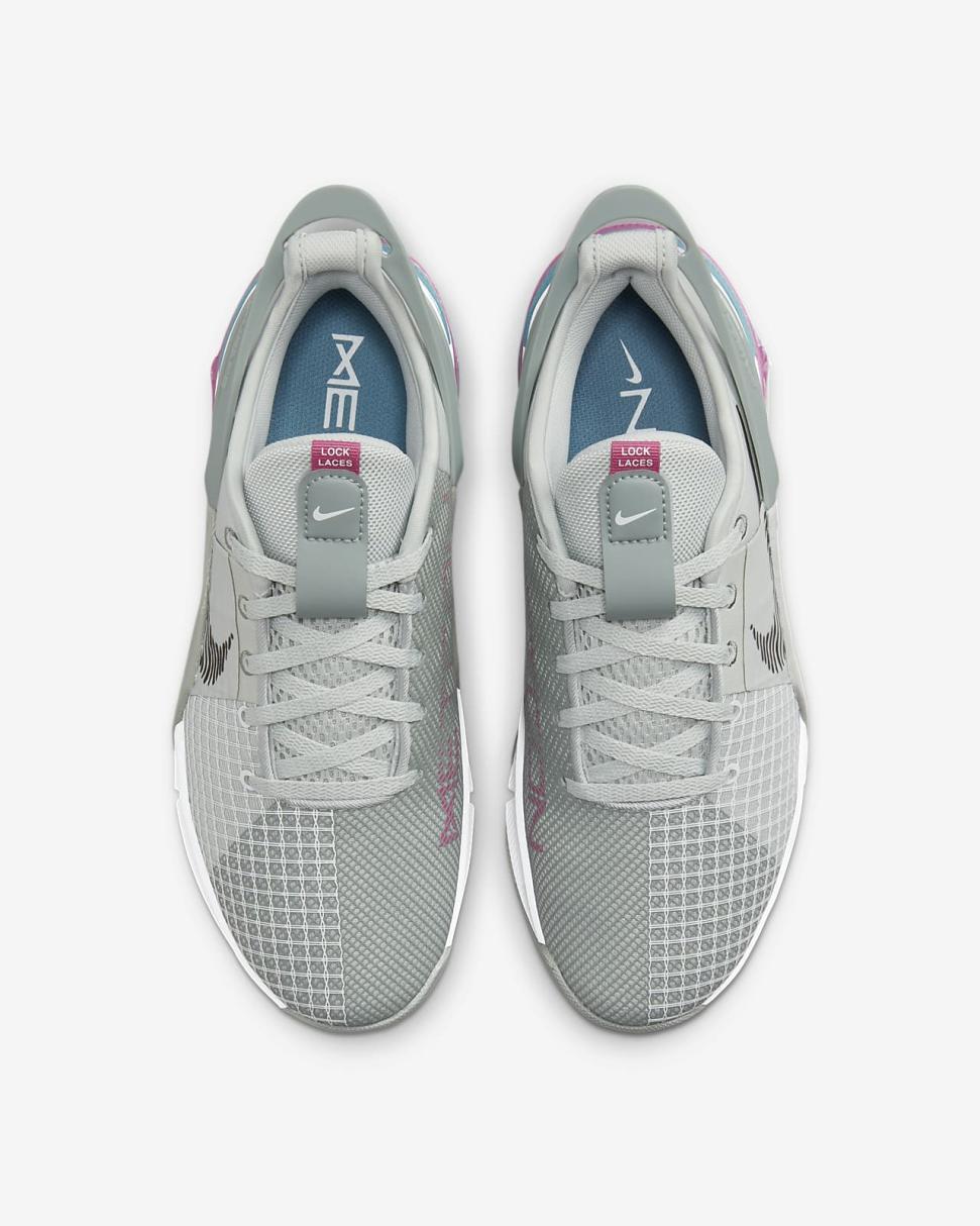 Nike Metcon 8 FlyEase Light Silver/Mica Green/Cosmic Fuchsia/Black | Womens Nike Training & Gym