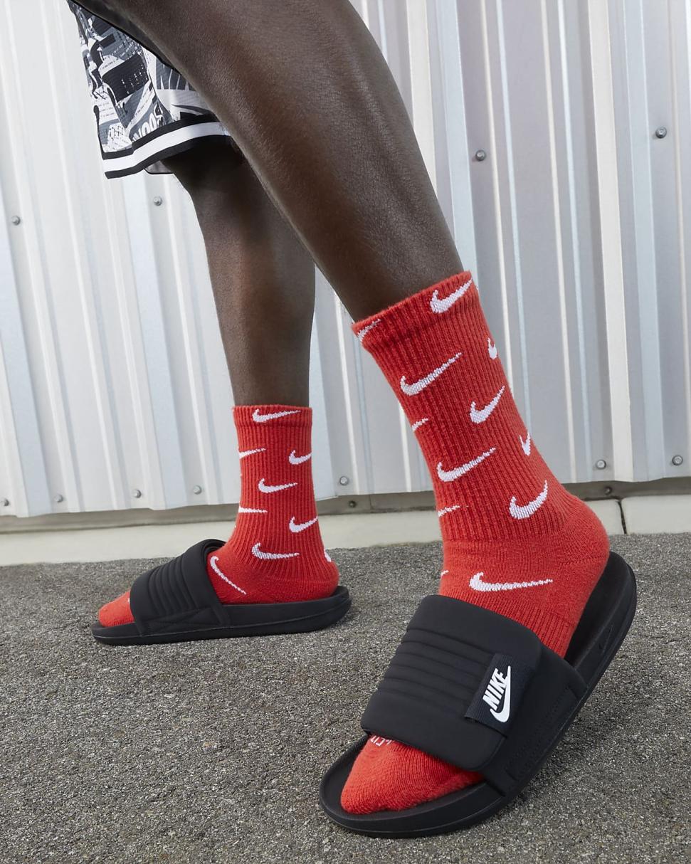 Nike Offcourt Adjust Black/Black/White | Mens Nike Lifestyle