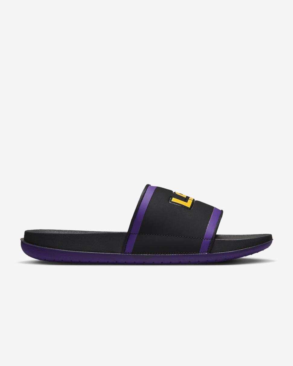 Nike Offcourt (LSU) Black/Court Purple/University Gold | Mens Nike Slides
