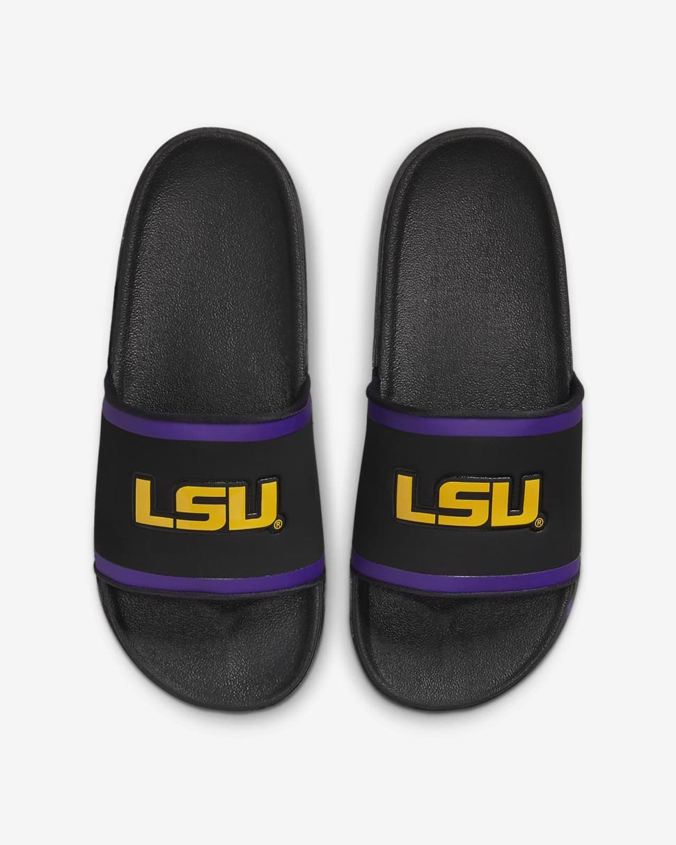 Nike Offcourt (LSU) Black/Court Purple/University Gold | Mens Nike Slides