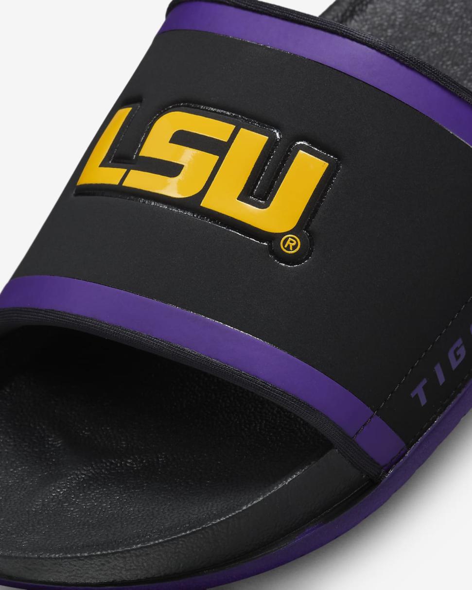 Nike Offcourt (LSU) Black/Court Purple/University Gold | Mens Nike Slides